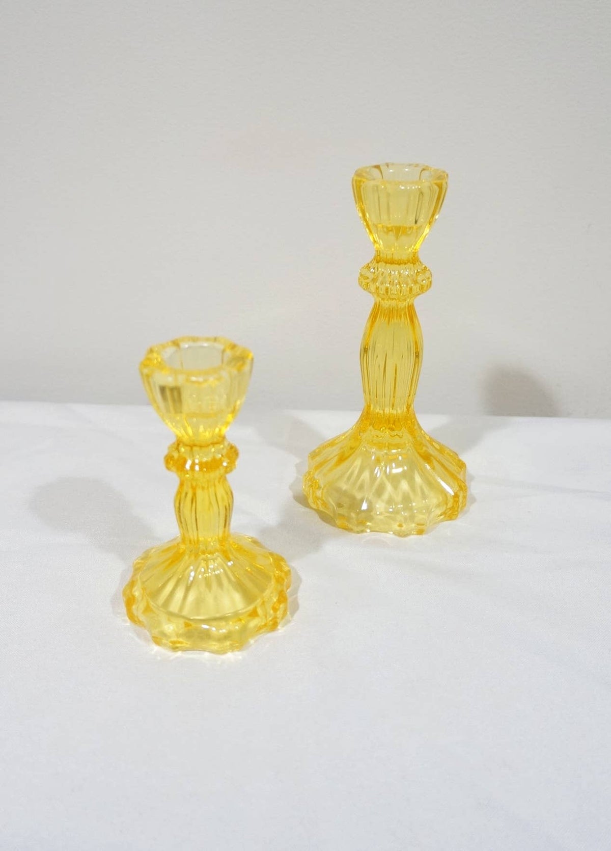 Glass Candlestick Holder, Taper Candle Stand
