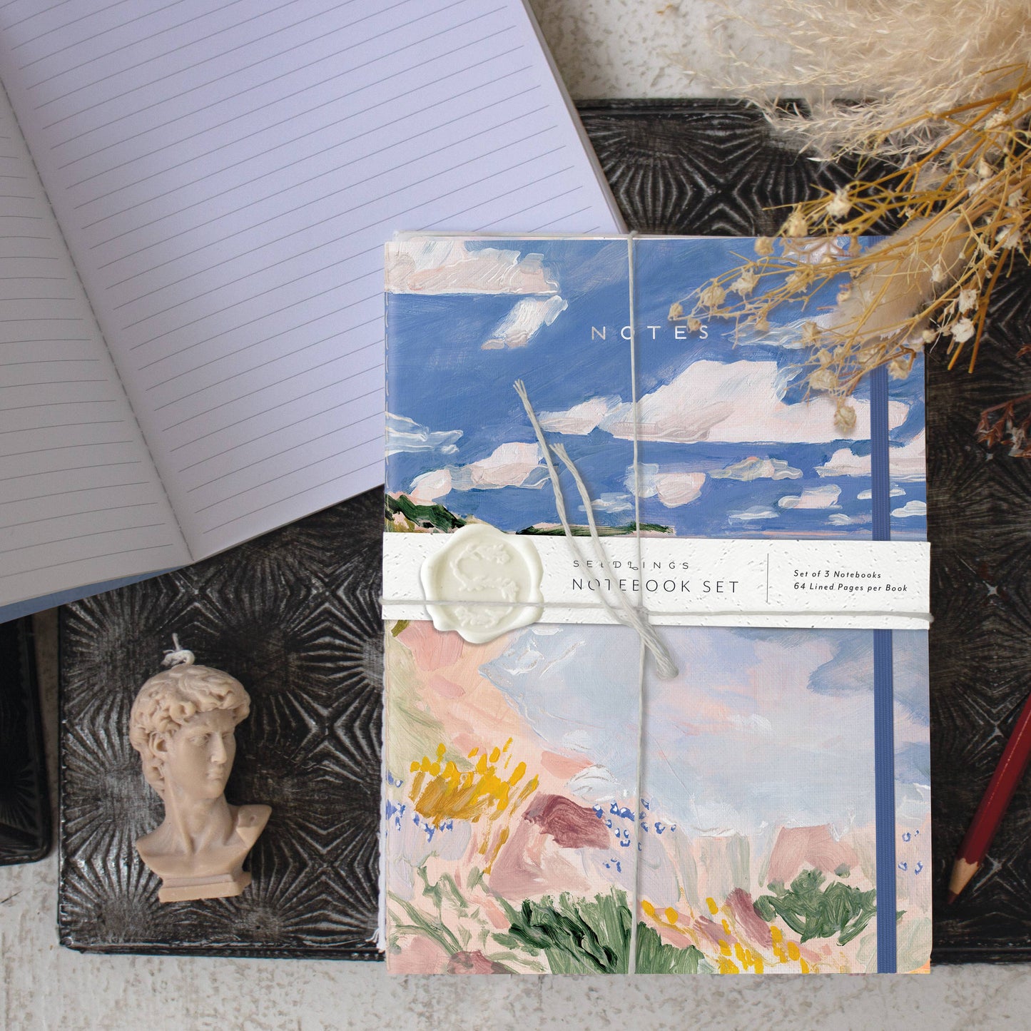 Floral Bluff Sewn Notebook Set with Plantable Seed Band