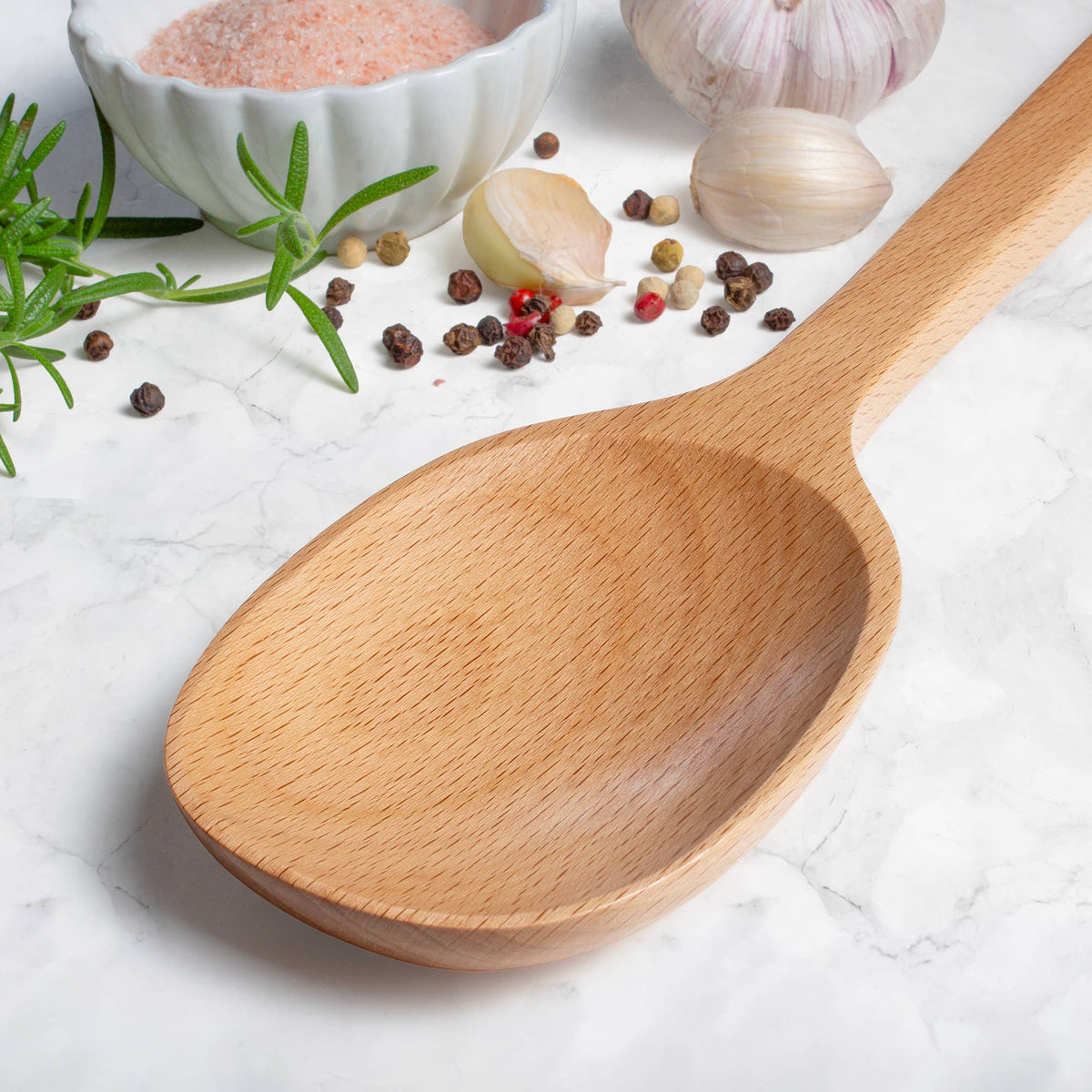 Beech Wood Cooking Utensils Set for Nonstick Pans