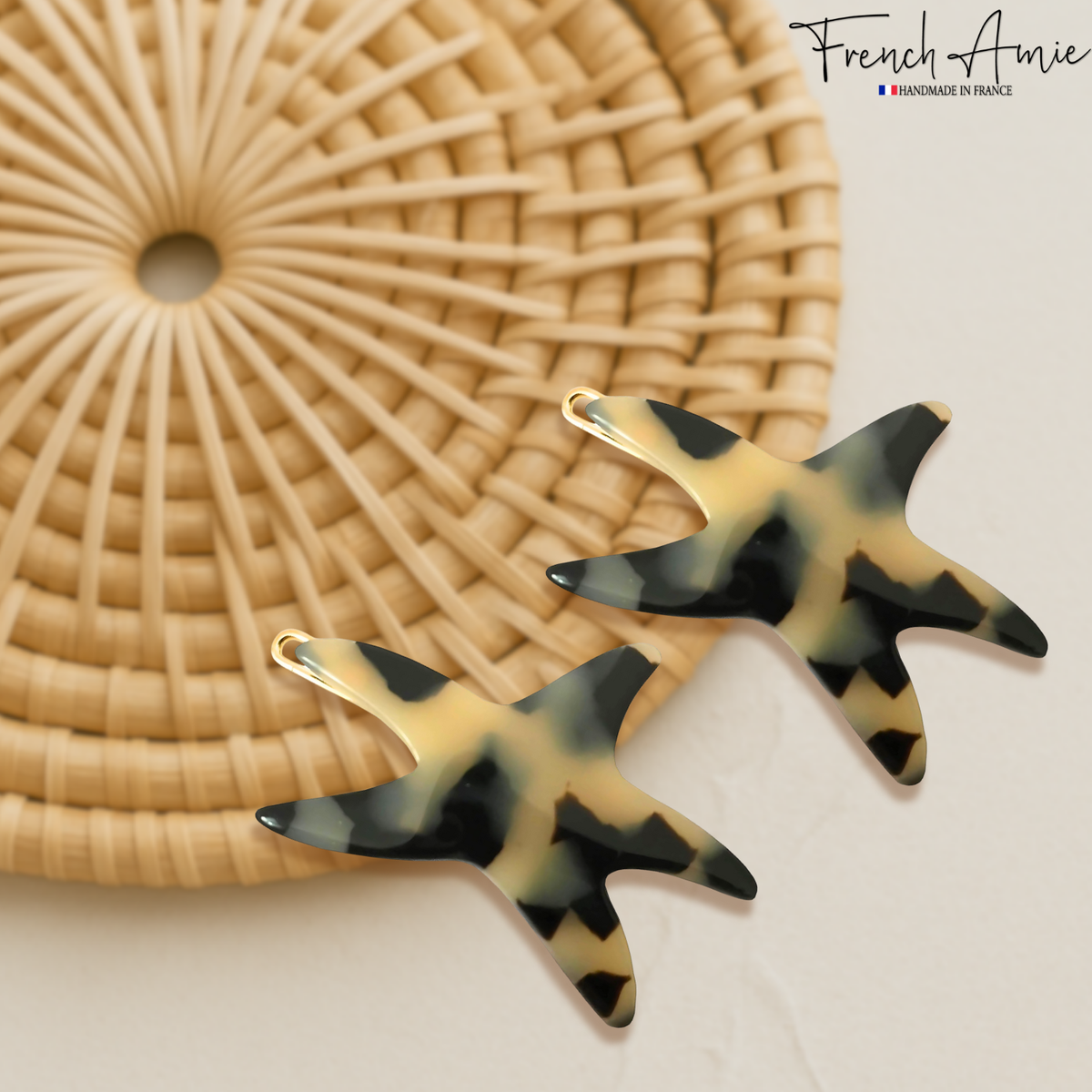 French Amie Starfish Acetate Hair Clip