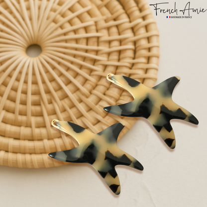 French Amie Starfish Acetate Hair Clip