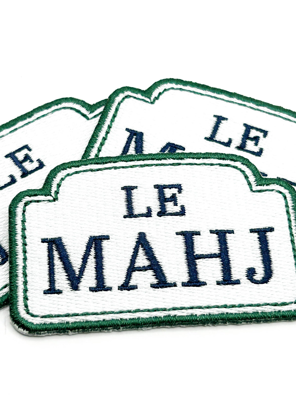 Le Mahj Mahjong Embroidered Iron On Patch
