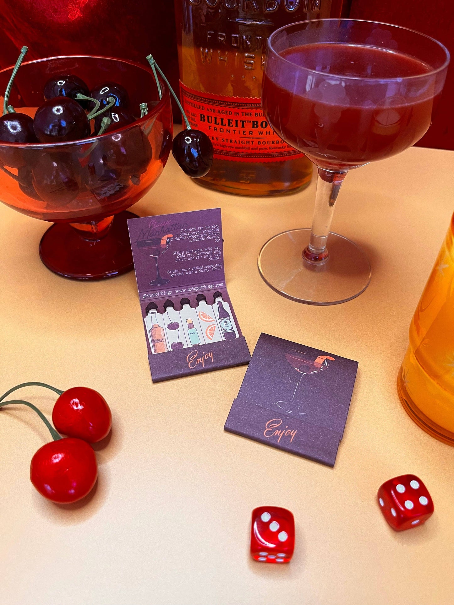 Manhattan Cocktail Matchebook