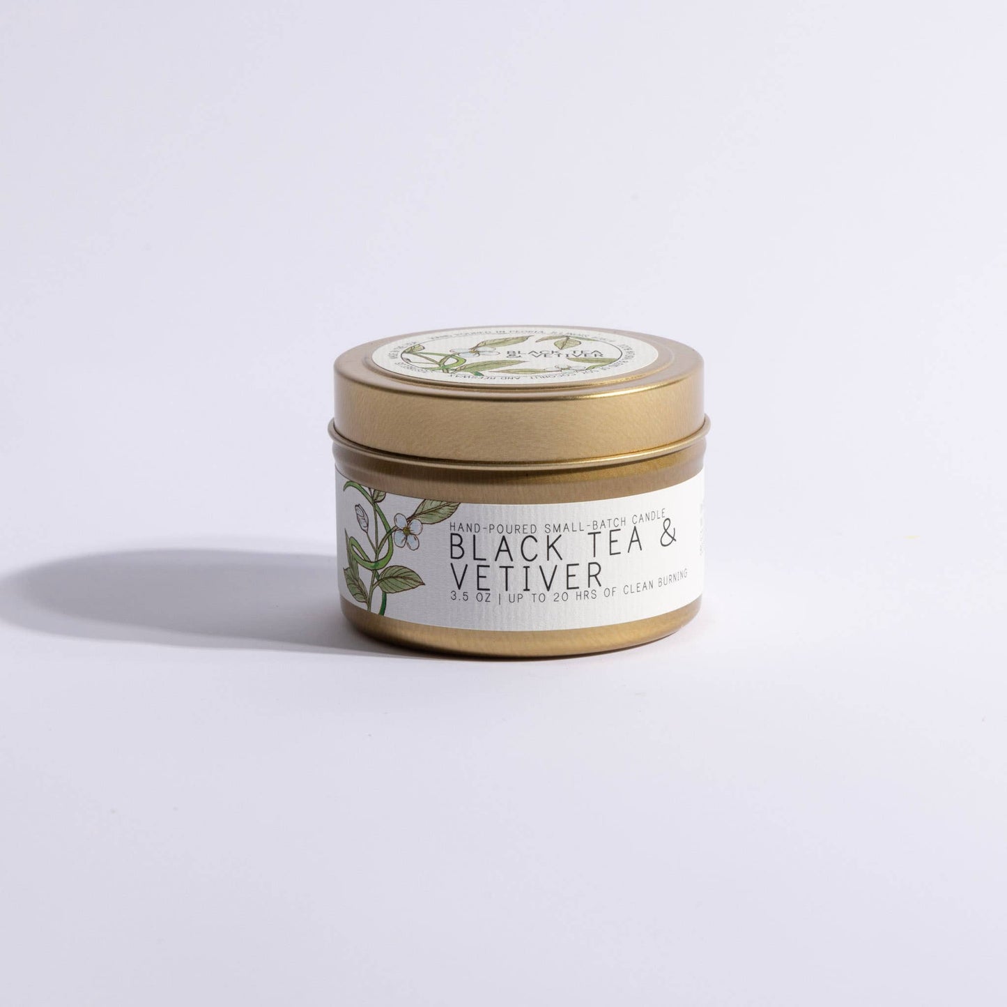 Black Tea Vetiver Tin Candle