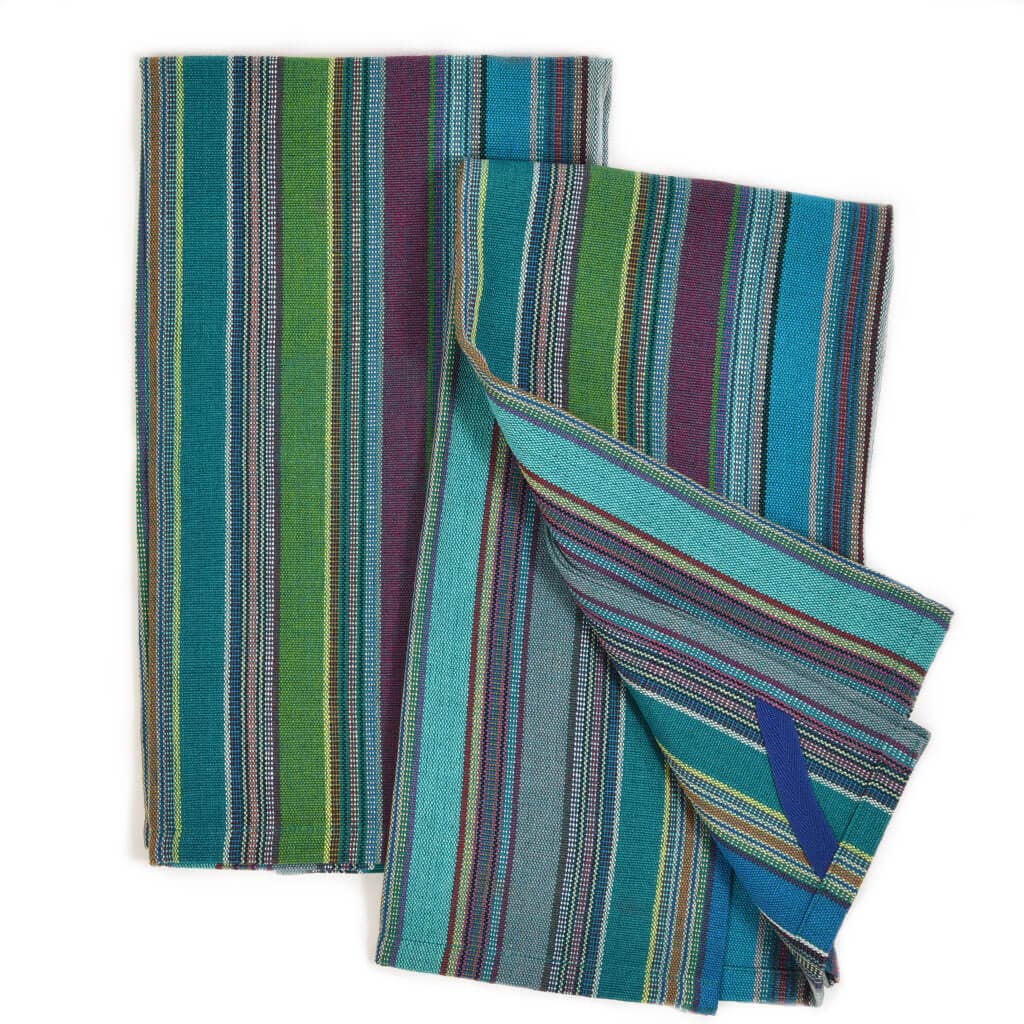 Hand Woven Guatemalan Kitchen Striped Towel Sets