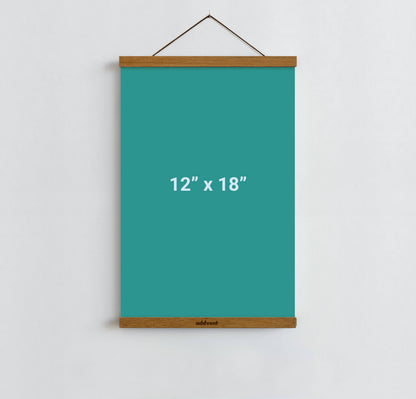 12 Inch Magnetic Wood Hanging Frame for Posters