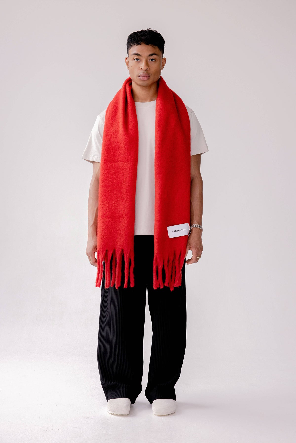 Crimson Red Stockholm Recycled Winter Scarf
