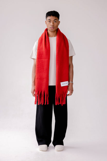 Crimson Red Stockholm Recycled Winter Scarf
