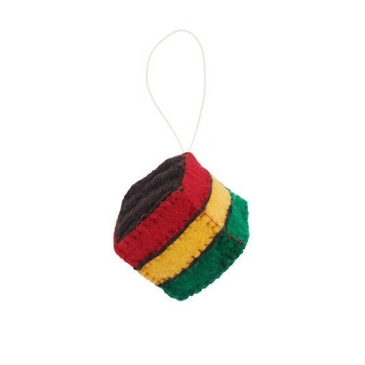 Felt Italian Rainbow Cookie Christmas Ornament