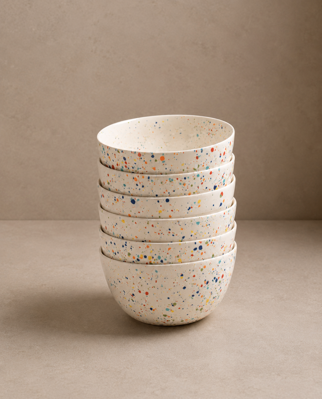 White Party Stoneware Bowl Reactive Glaze