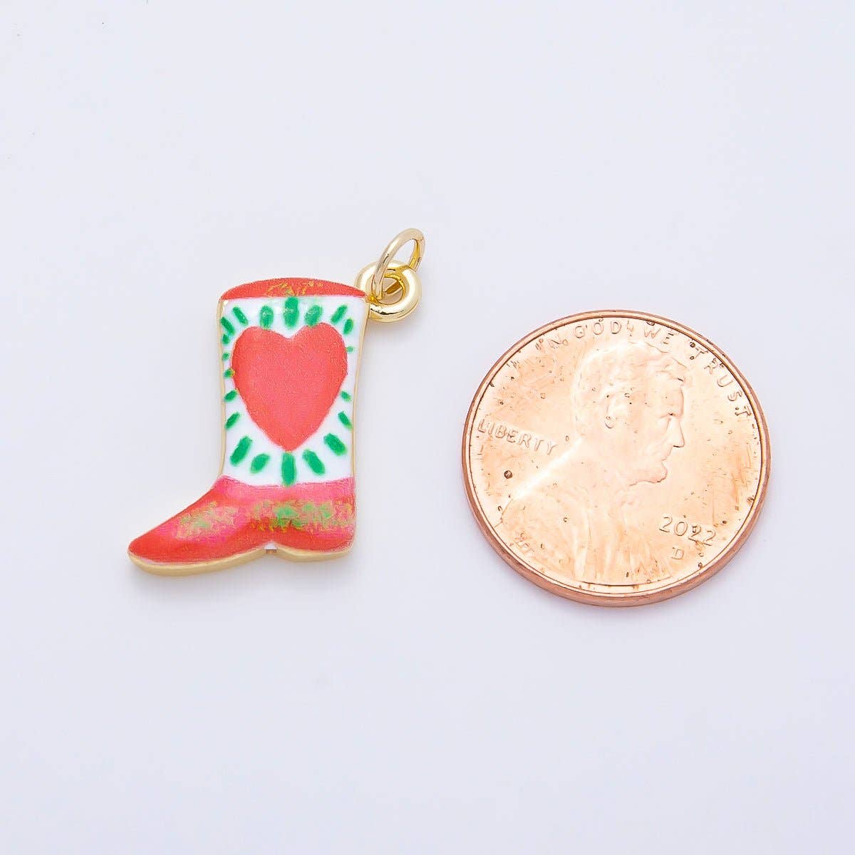 Painted Boots Enamel Charm Earrings