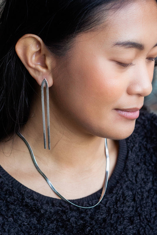 Boogie Nights Earring - Silver Rhodium Plated