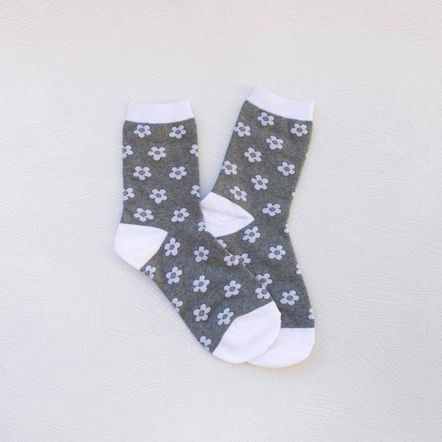 Doodle Flower Crew Socks