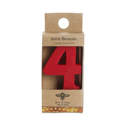 Beeswax Number Birthday Cake Candles
