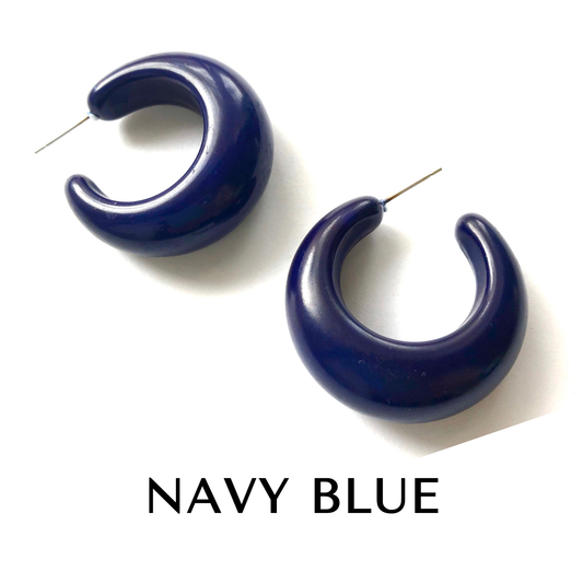 Chunky Lucille Lucite Hoop Earrings