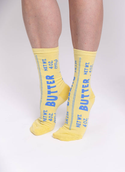Butter Stick Crew Socks in Soft Combed Cotton