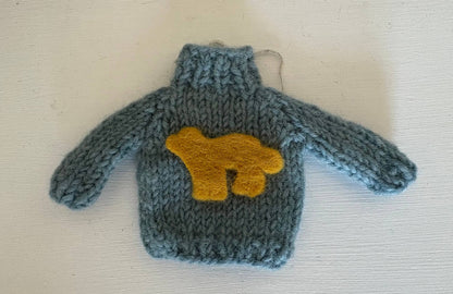 Hand-Knit "Yellow Lab Sweater" ornament