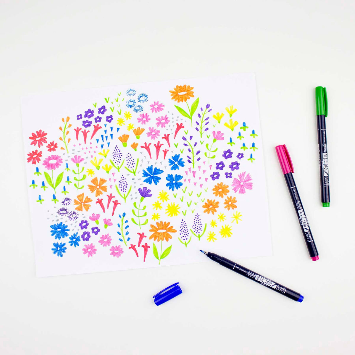 Tombow Fudenosuke Brush Pens, 10-Pack