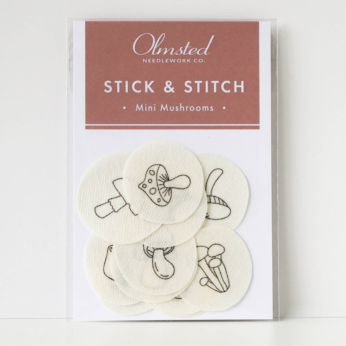 Mini Mushroom Stick and Stitch Embroidery Patterns
