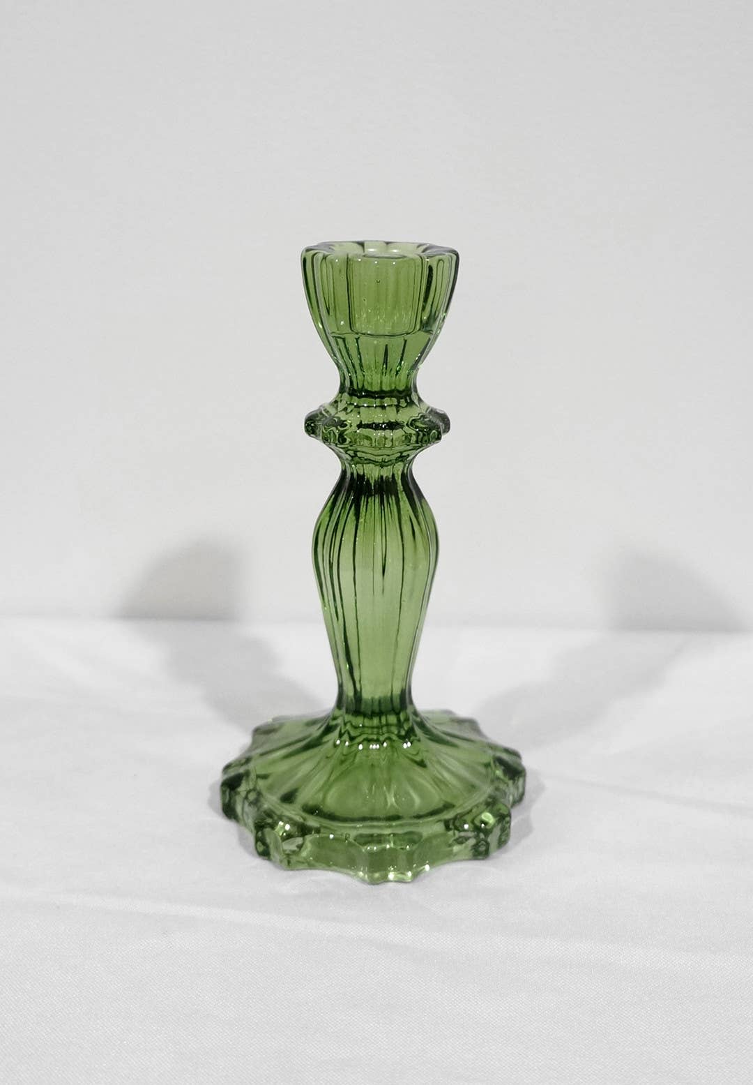 Glass Candlestick Holder
