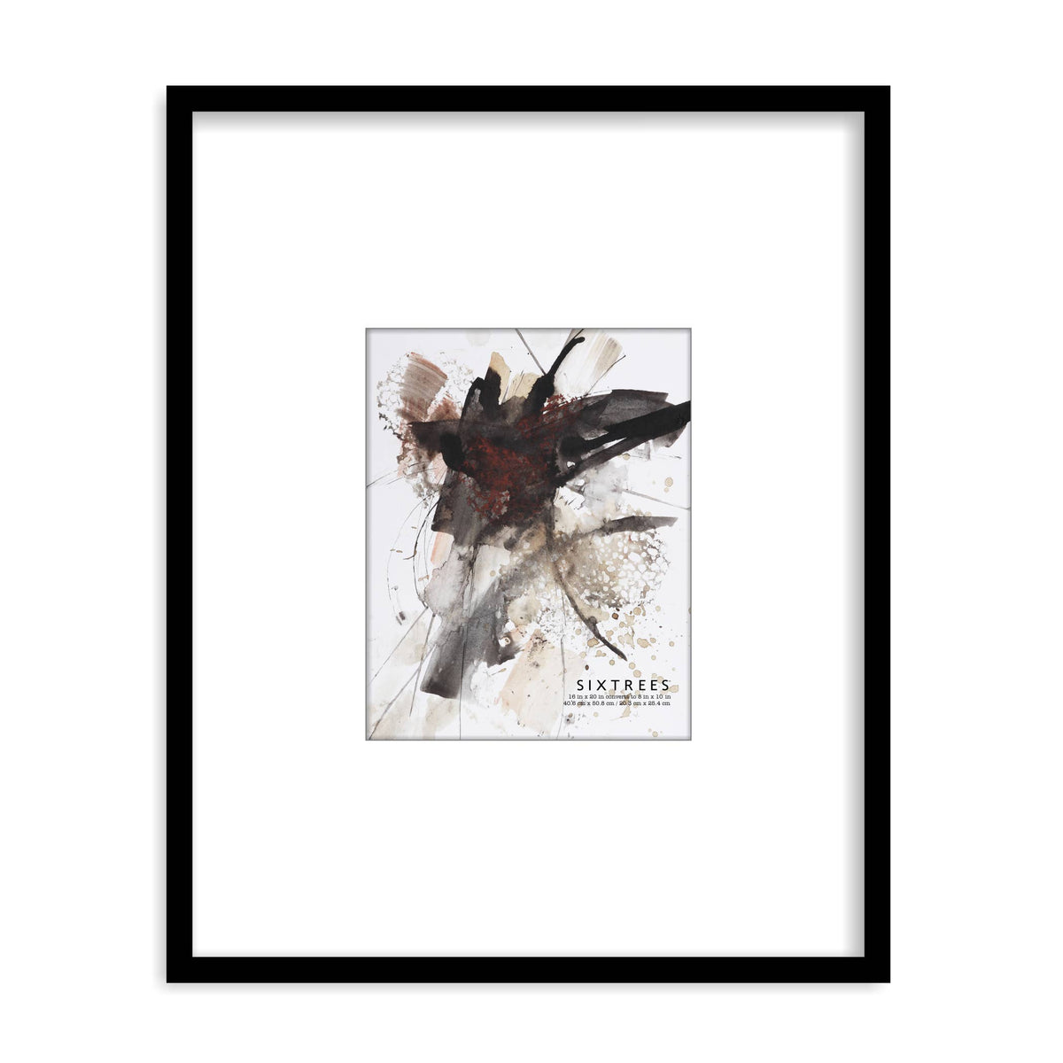 Matted Wood Picture Frame with Beveled Mat