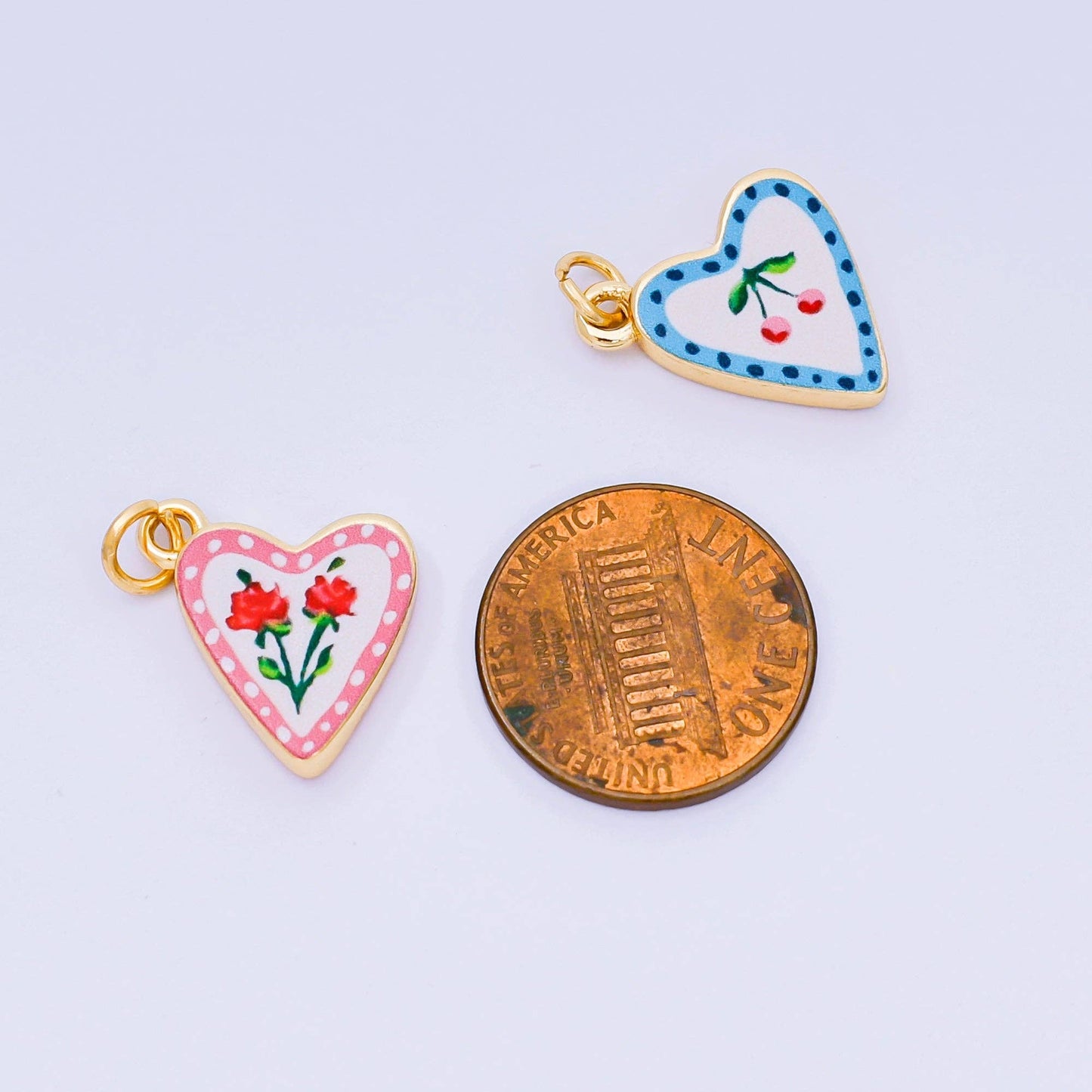 Enamel Heart Charm Necklace