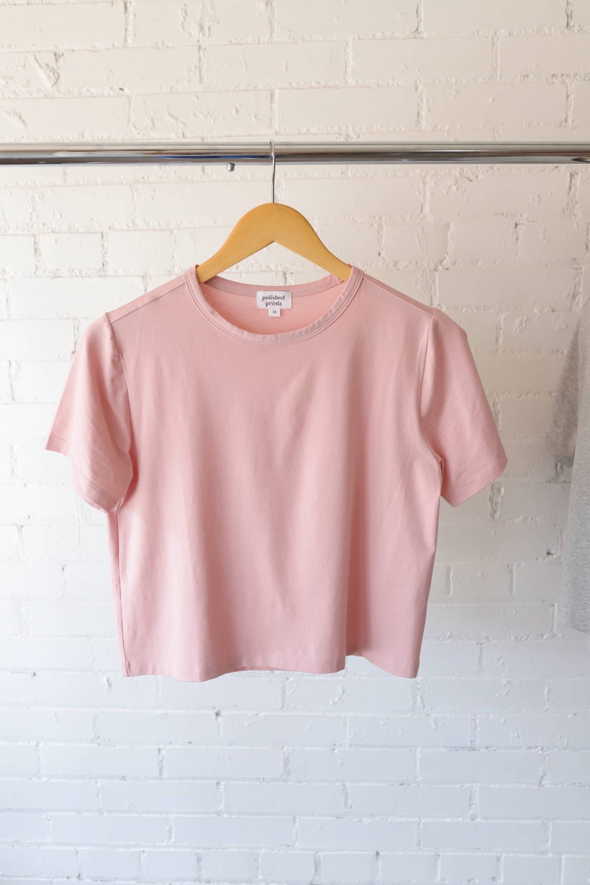 Boxy Crop Tee, Petal Pink