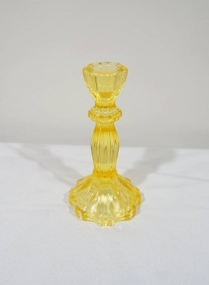 Glass Candlestick Holder, Taper Candle Stand