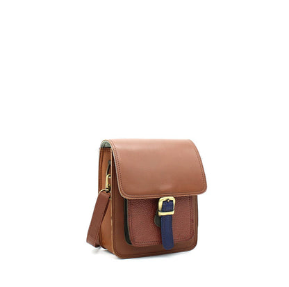 Recycled Leather Unisex Crossbody Bag