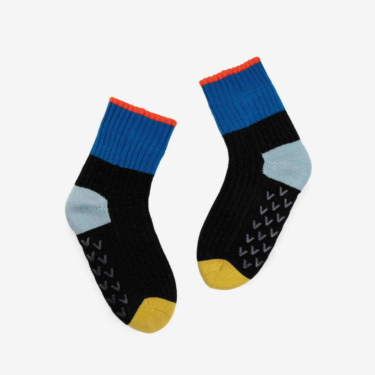 Minima Fleece Lined Knit House Socks Colorblock