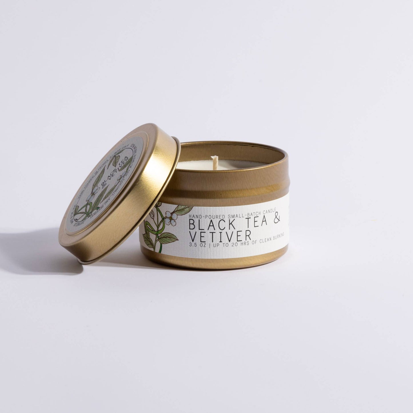 Black Tea Vetiver Tin Candle