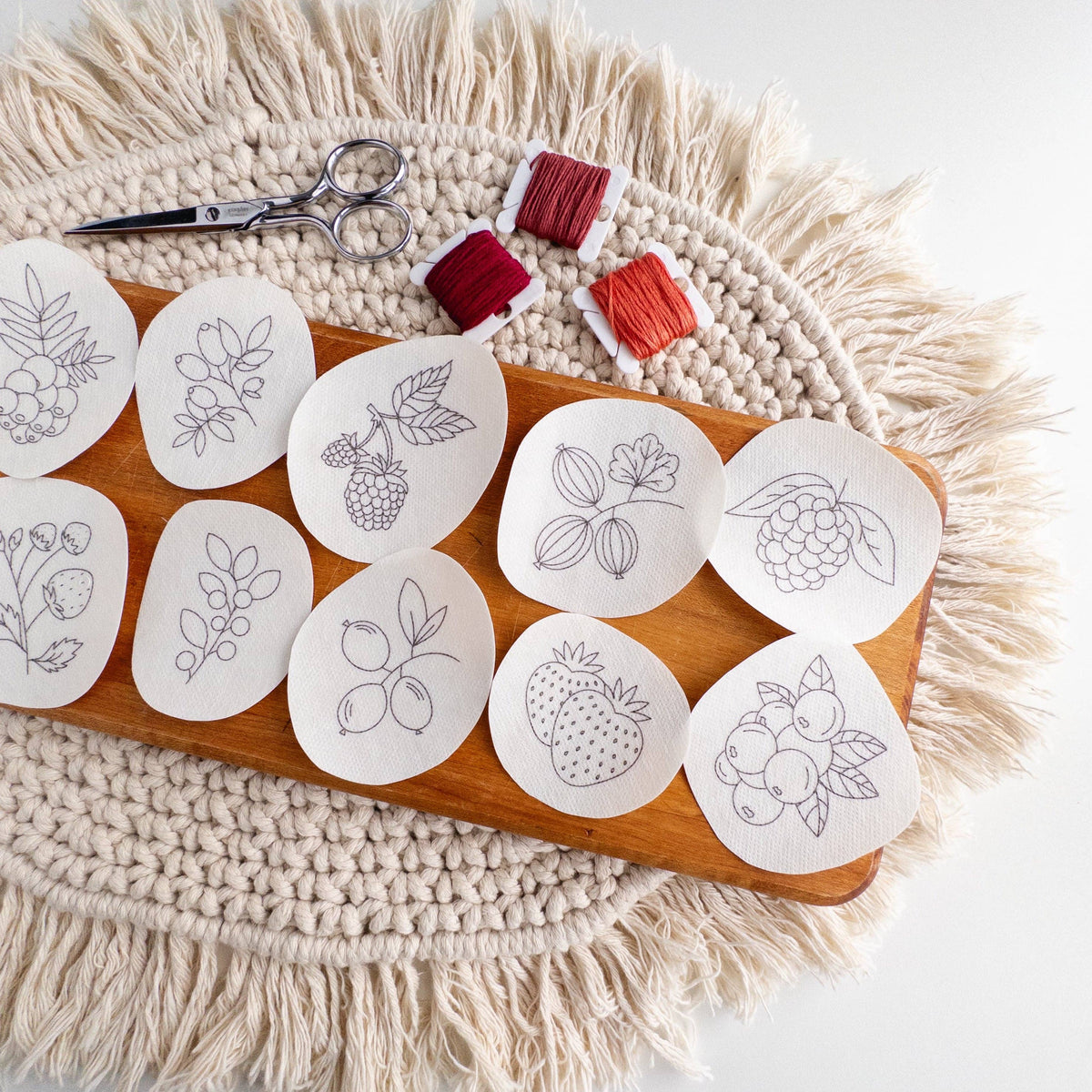 Berry Stick and Stitch Embroidery Patterns