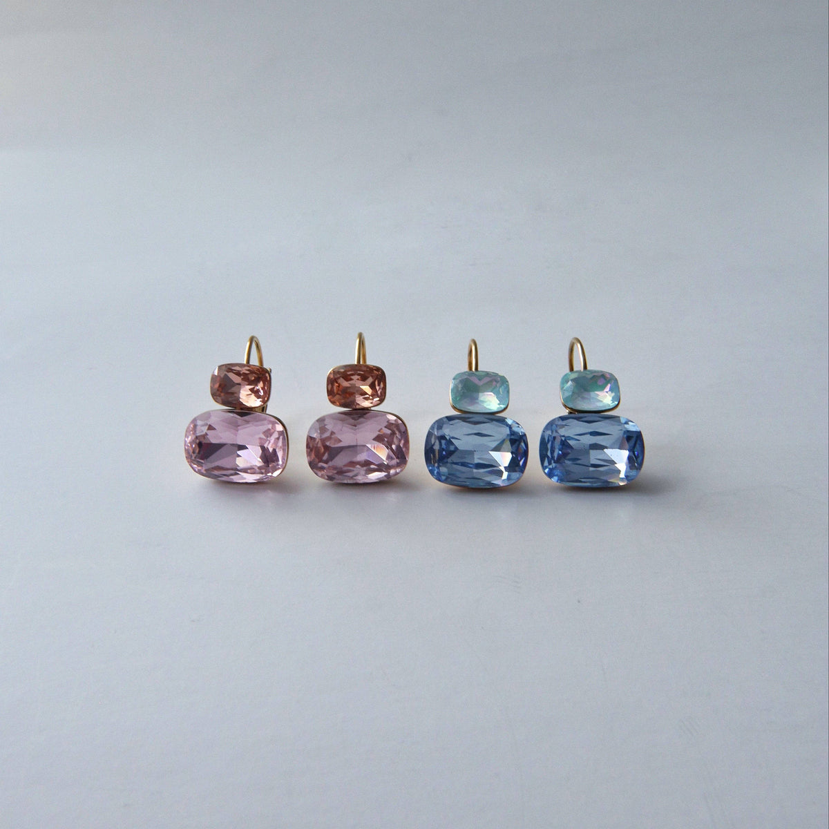 Blue Serenity Faceted Drop Earrings