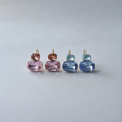 Blue Serenity Faceted Drop Earrings