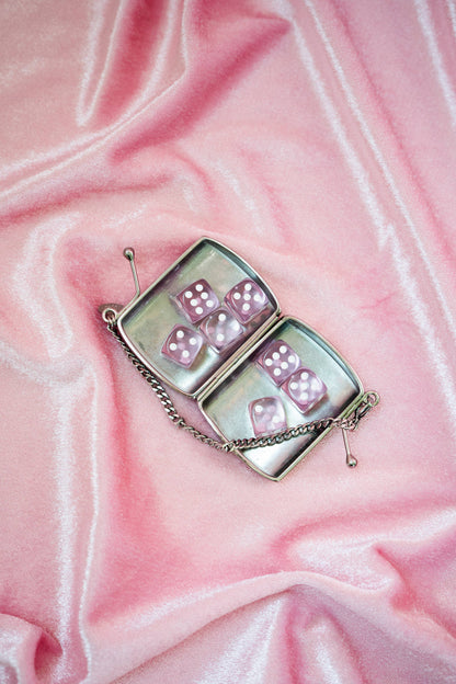 Pocket Purse Pill Case with Engraved Roses