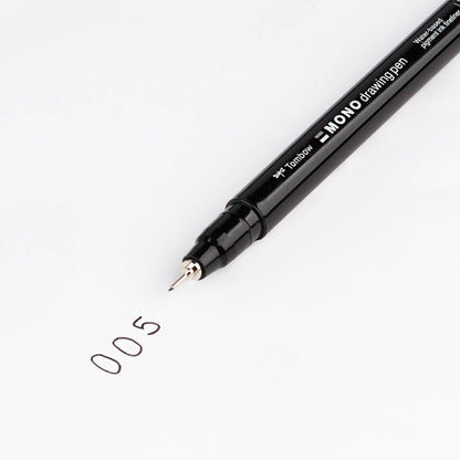 Tombow MONO Black Drawing Pen Six Tip Sizes