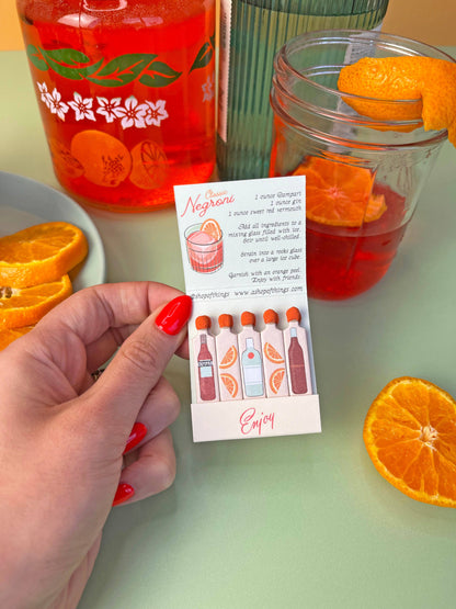 Negroni Cocktail Matchbook