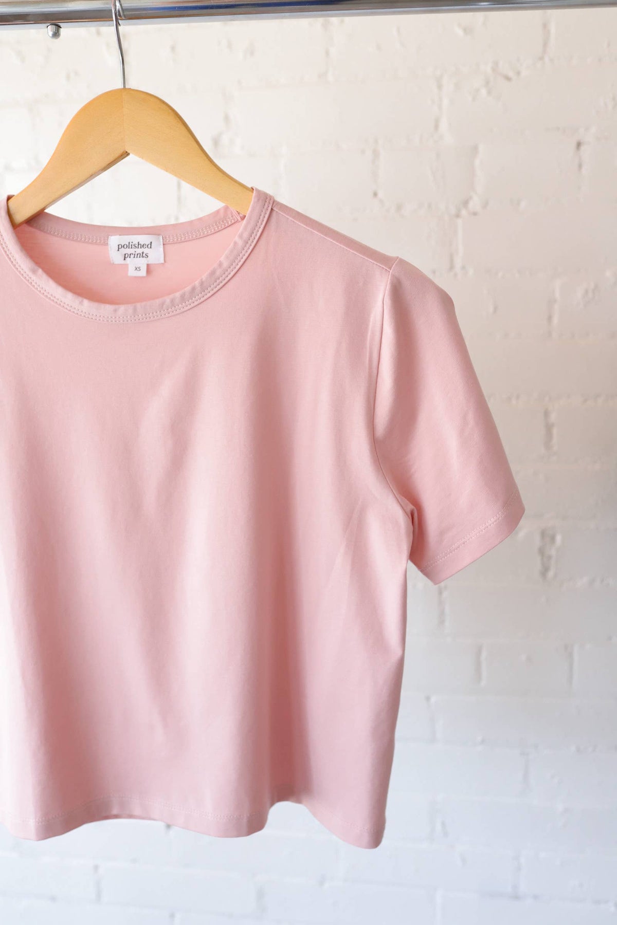 Boxy Crop Tee, Petal Pink