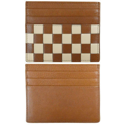 Leather Checkerboard Card Case