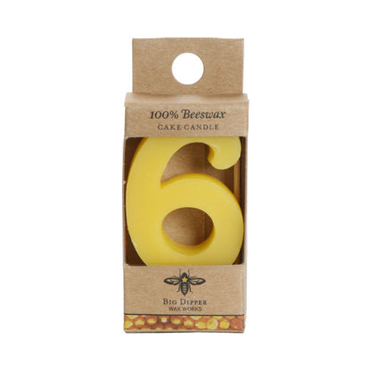 Beeswax Number Birthday Cake Candles