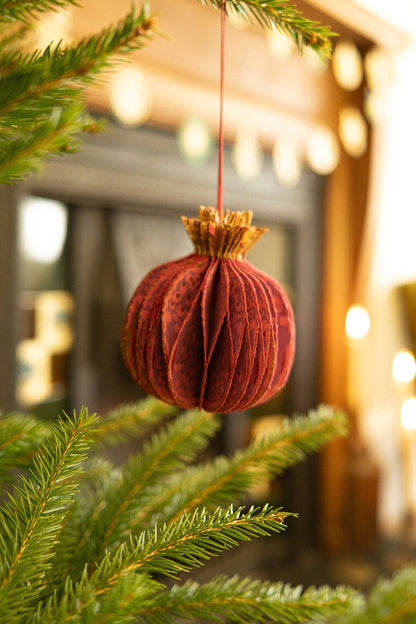 Pomegranate Honeycomb Paper Ornament