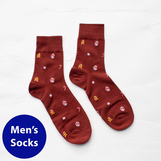 Men's Holiday Ginger Cookies Casual Socks