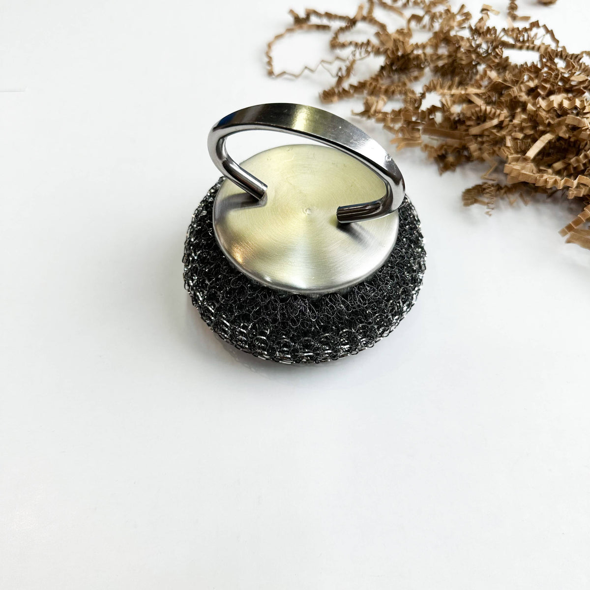 Stainless Steel Dish Scrubber with Handle