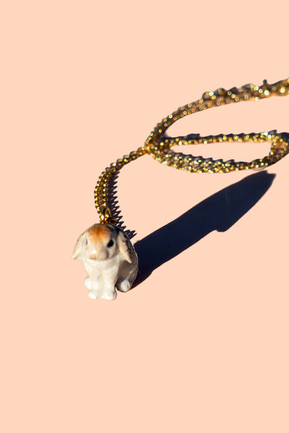 Tiny Fluff Rabbit Necklace