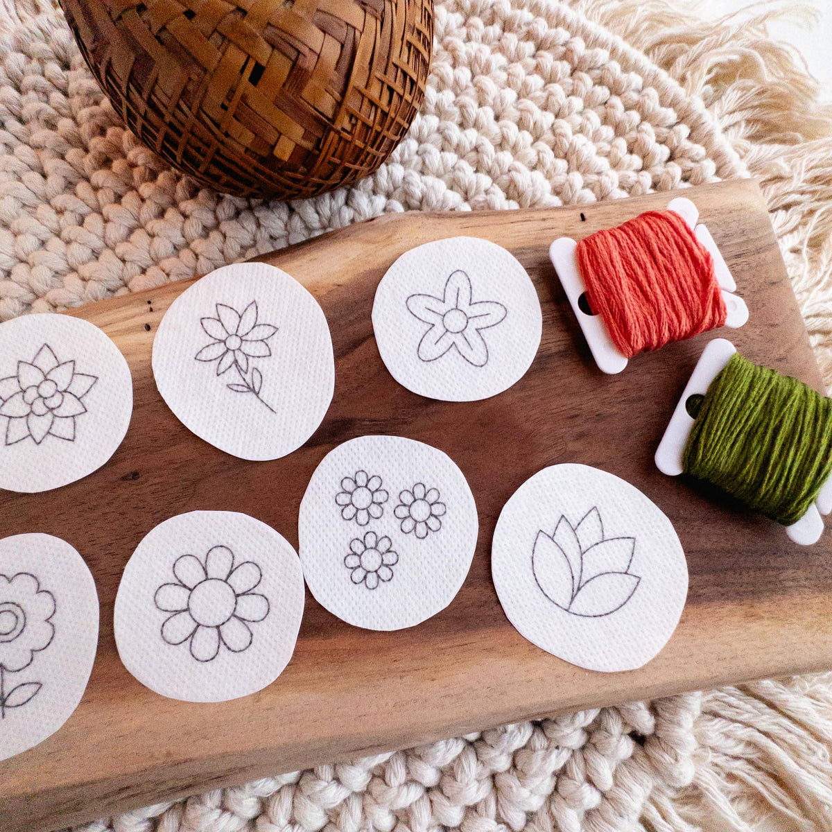 Mini Flowers Stick and Stitch Embroidery Patterns