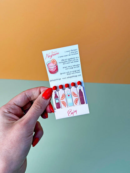 Negroni Cocktail Matchbook