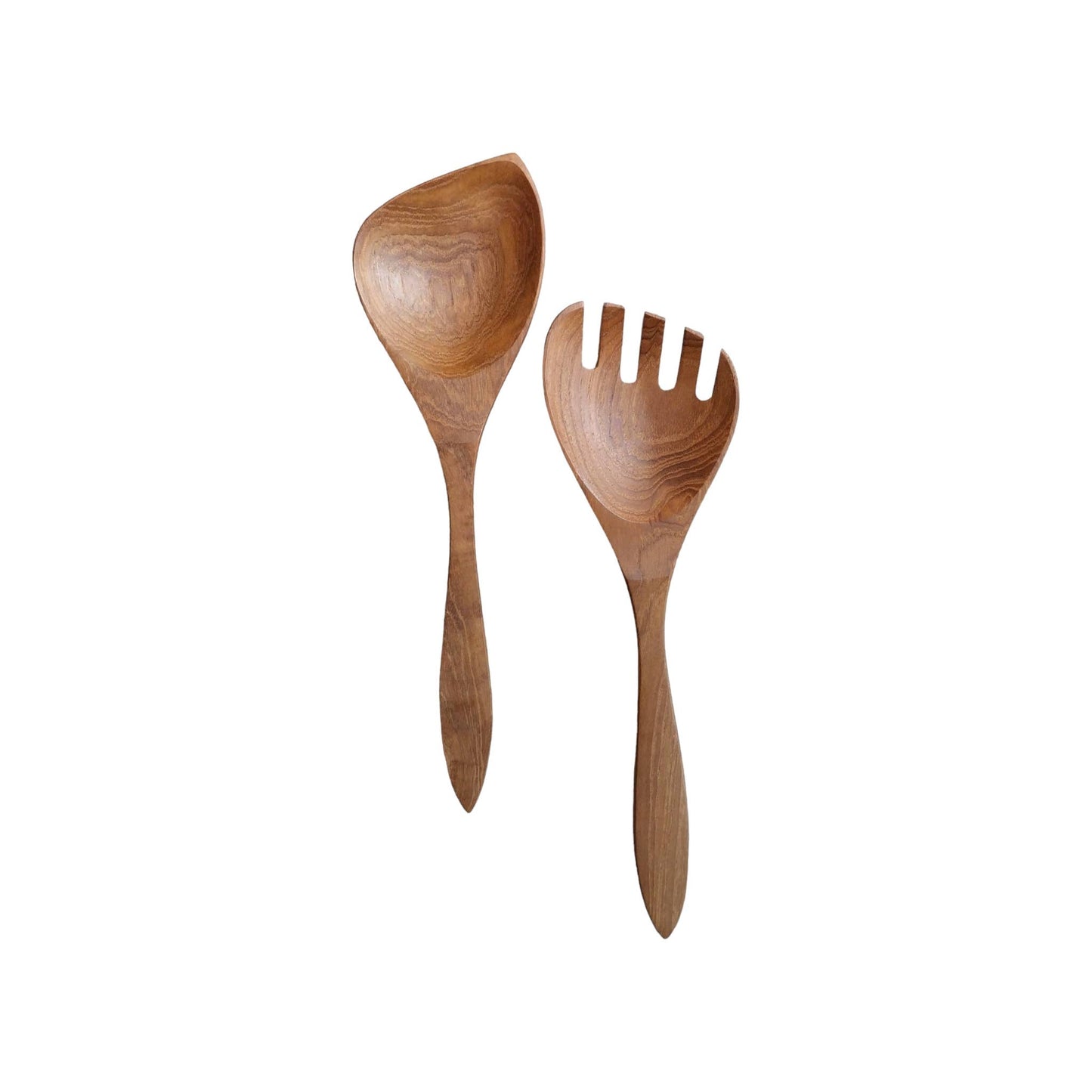 Handcrafted Teak Wood Salad Servers