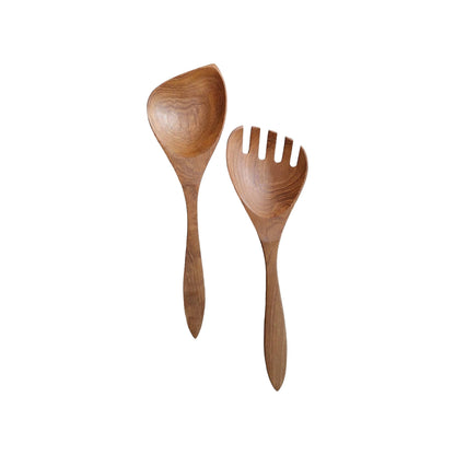 Handcrafted Teak Wood Salad Servers