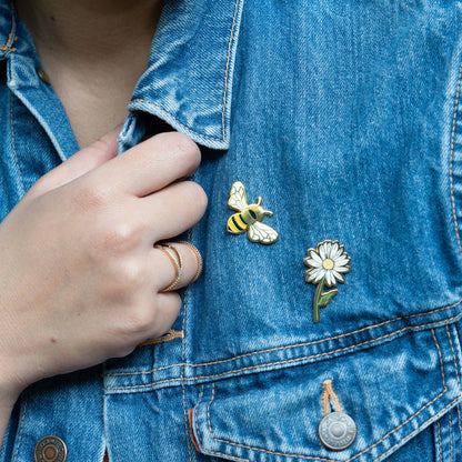 Queen Honey Bee Hard Enamel Lapel Pin