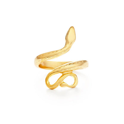 Golden Serpent Adjustable Ring